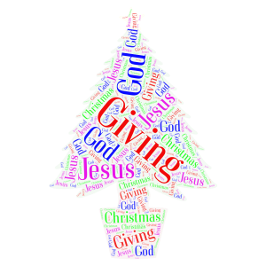 The true meaning of christmas  word cloud art