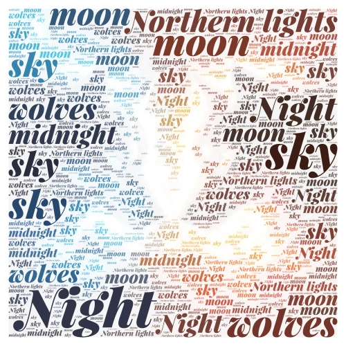 midnight word cloud art