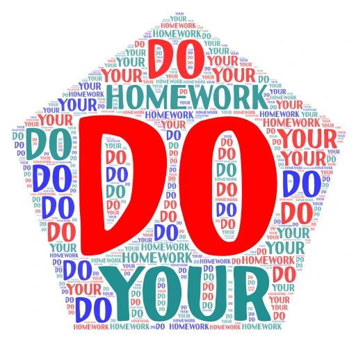 Homework word cloud art