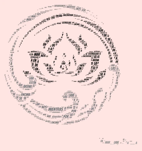 Encontrarnos word cloud art