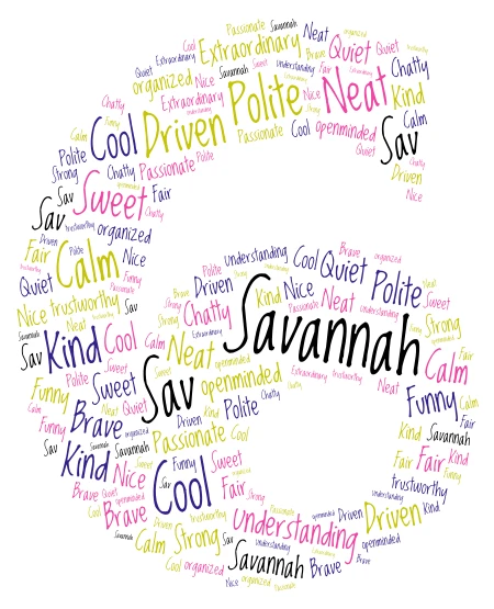 Savannah word cloud art