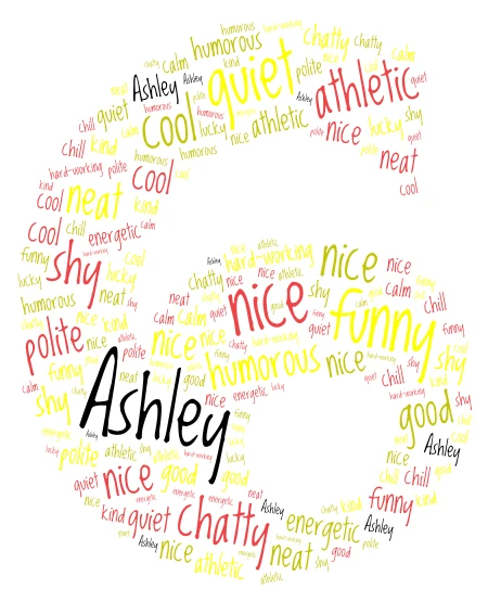 Ashley word cloud art