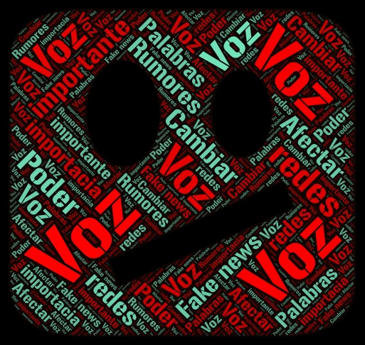 Voz word cloud art