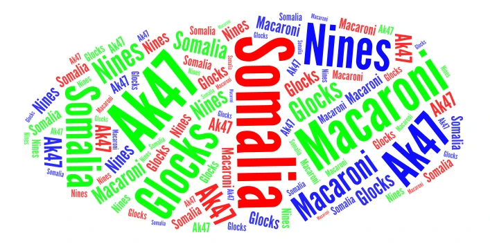Somalia's Arsenal word cloud art