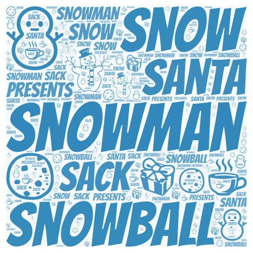 winter word cloud art
