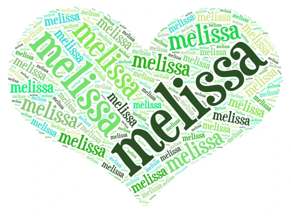 melissa name word cloud art