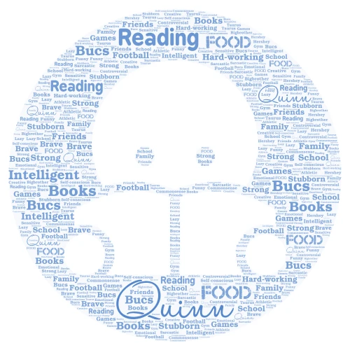 Quinn word cloud art