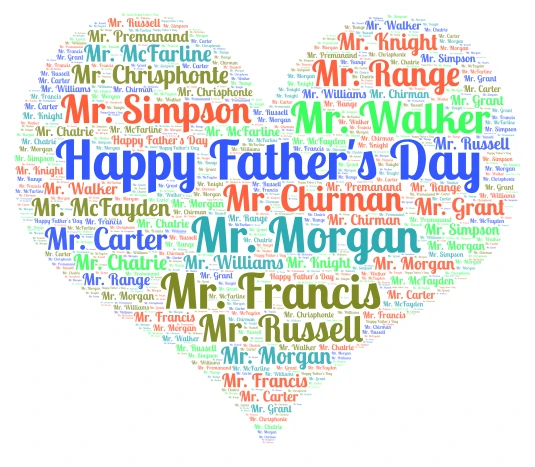 Happy Father's Day word cloud art