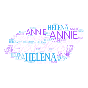 AnnieHelenaGrace word cloud art