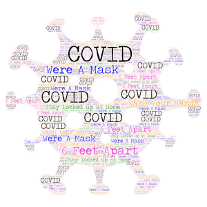 Covid Rules word cloud art