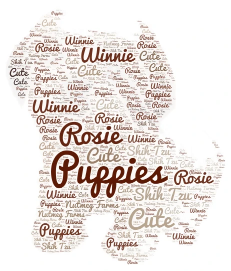 Puppy Love  word cloud art