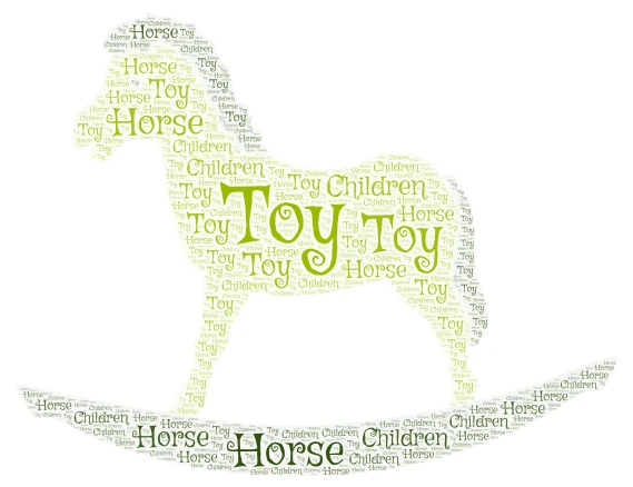 Horse for playing word cloud art
