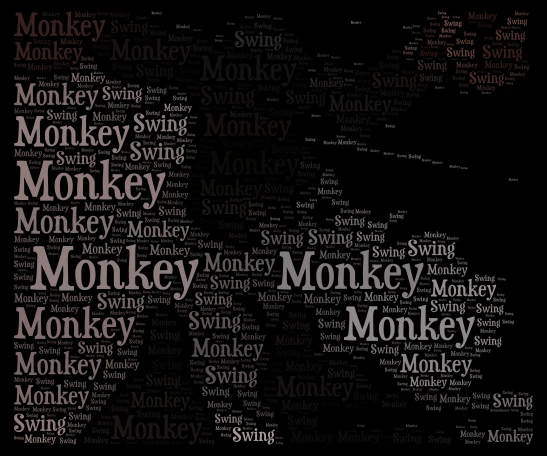 Monkey Swing  word cloud art