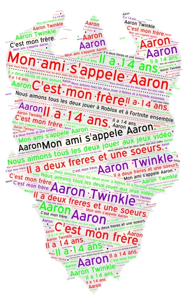   Moi frere word cloud art