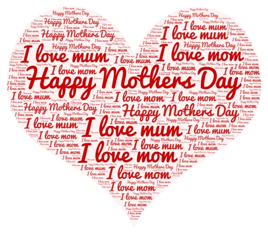 Soon mothers day word cloud art