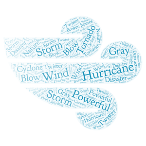 Hurricane  word cloud art