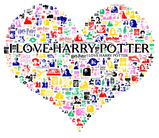 Harry Potter word cloud art