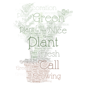 plants word cloud art