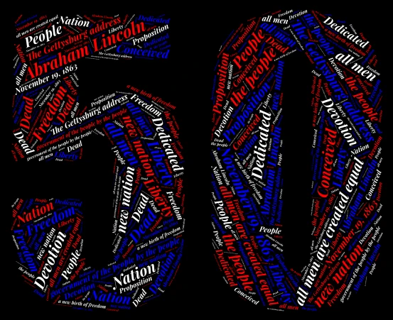 Anniversary 50 word cloud art