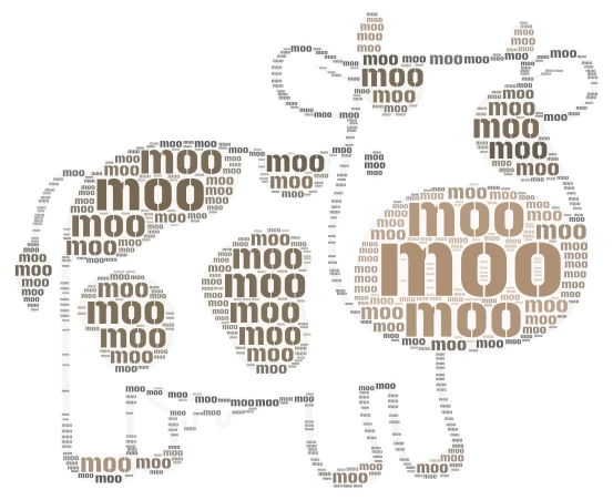 moo word cloud art