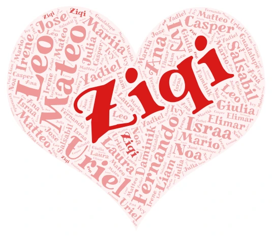 Ziqi word cloud art