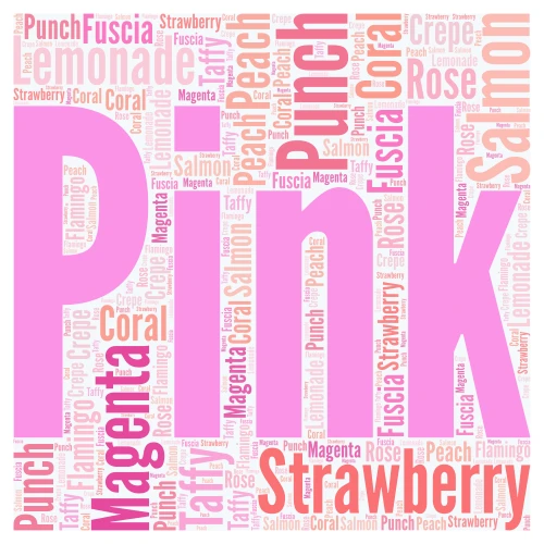 Pink  word cloud art