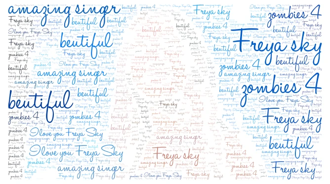 I LOVE YOU FREYA SKY word cloud art