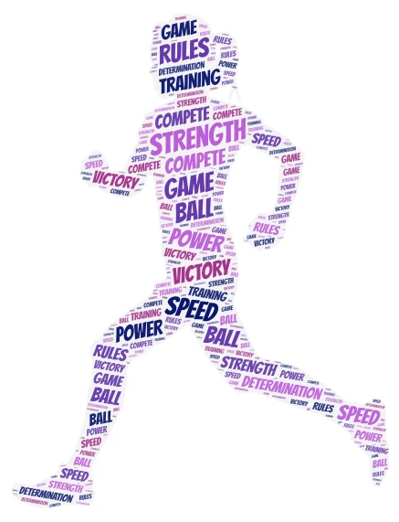 Sporty word cloud art