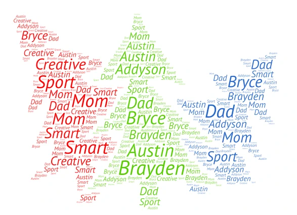tree word cloud art
