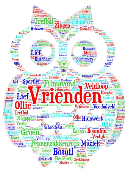 Owl word cloud art