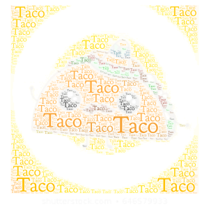 Taco  word cloud art