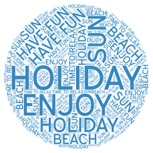 Holiday time word cloud art