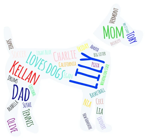 Lily word cloud art