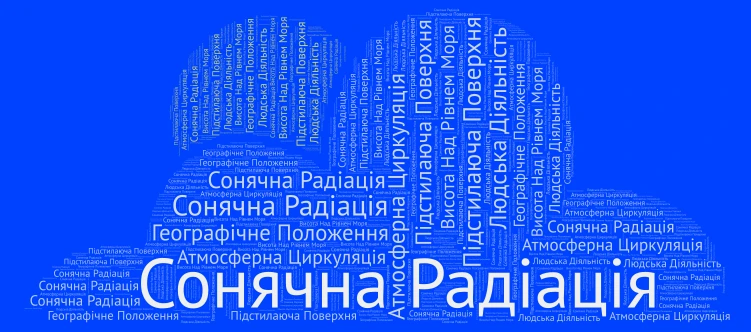 Кліматотвірні чинники word cloud art