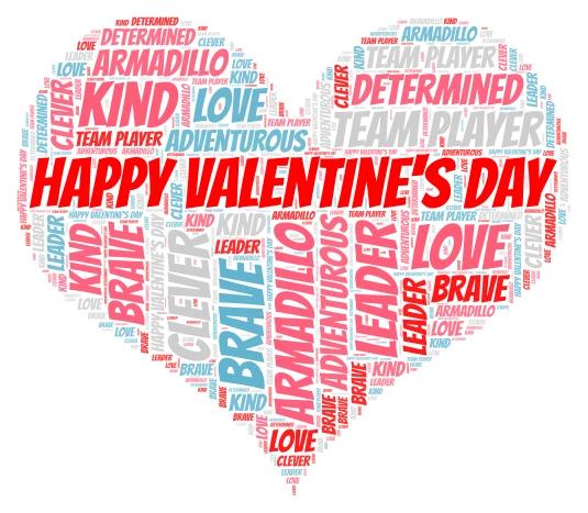 Valentine's Day for Son word cloud art