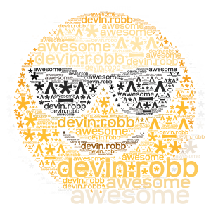 devin.robb is amazing word cloud art