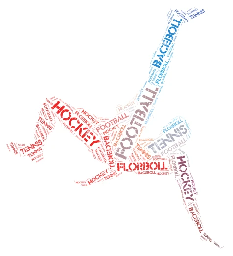Sport word cloud art