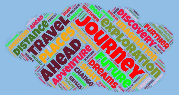 Beyond the Horizon word cloud art
