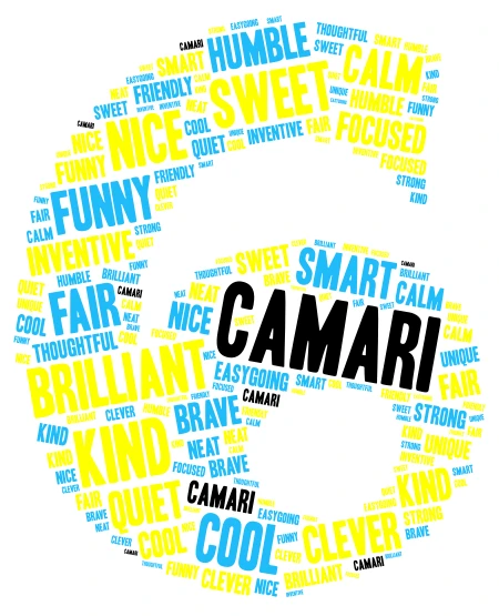 Camari word cloud art