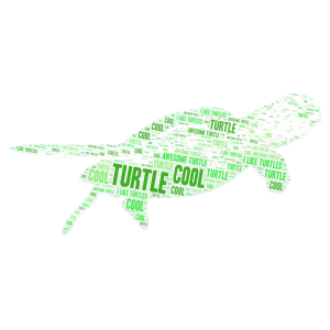 turtle word cloud art