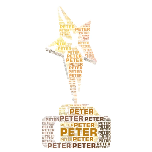 PETER 2 word cloud art