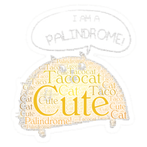 Cute Tacocat word cloud art