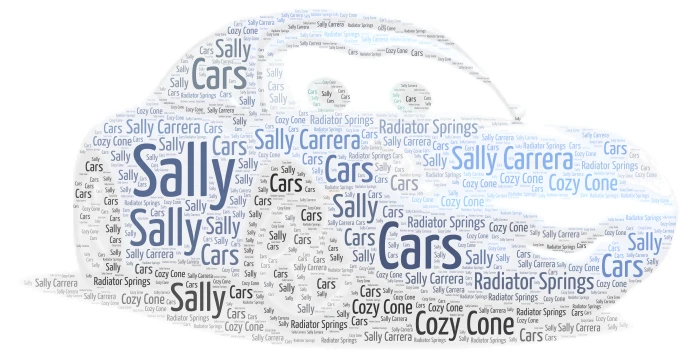 Sally Carrera word cloud art