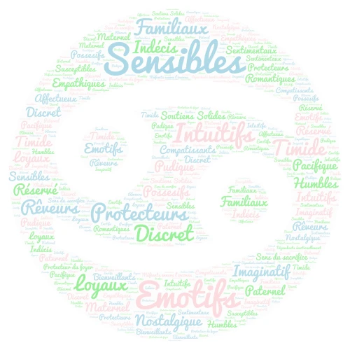 Traits de caractères du Cancer word cloud art