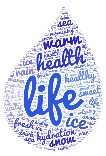water word cloud art
