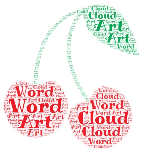 wiśnia word cloud art