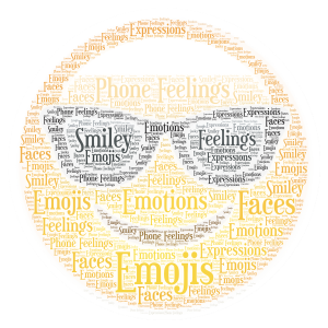 Emojis word cloud art