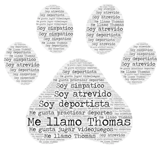 Thomas word cloud art