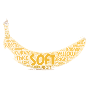 Banana word cloud art