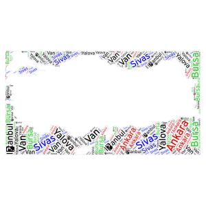 Türkiye word cloud art